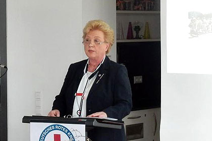 Oberin Barbara Morlock-Schicks 
                informierte die Anwesenden &uuml;ber 
                die Ereignisse im aktuellen Berichtszeitraum.