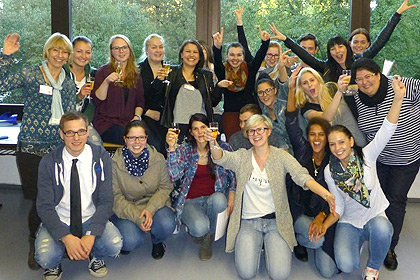 Kurz nach den letzten 
                bestandenen Pr&uuml;fungen. Der Examenskurs 
                der Schule in G&ouml;ppingen.