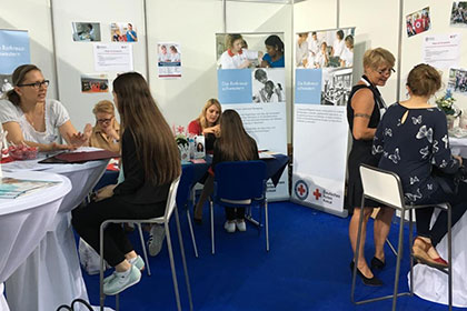 Der Messestand war an beiden Tagen gut besucht.