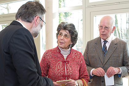 Prinz Ludwig von Baden, 
                Vorstandsmitglied und Prinzessin Marianne 
                von Baden im Gespr&auml;ch mit Hr. Hanke.
